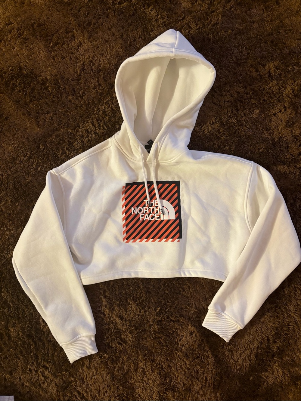 The North Face Women's White Cropped Hoodie